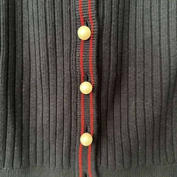 Talbots RWB Nautical Cardigan Sweater MP - Picture 2 of 6